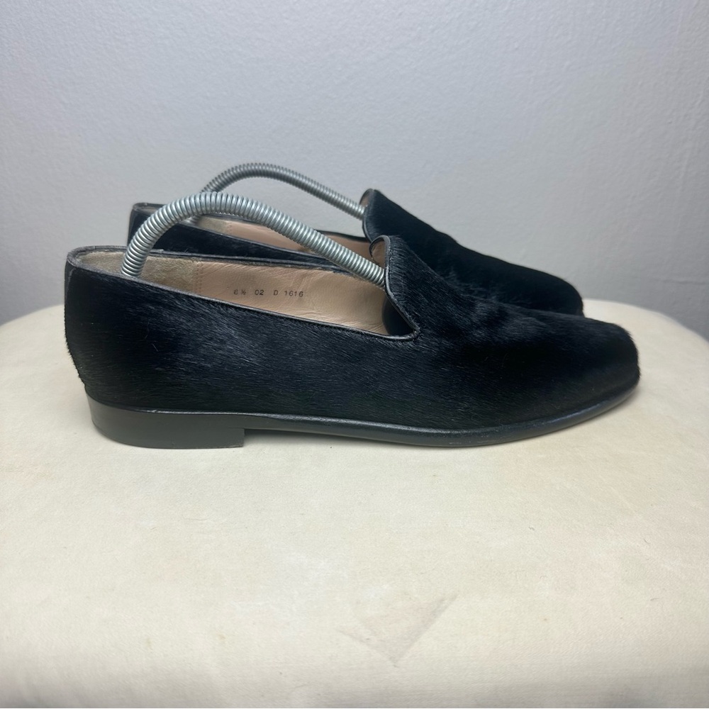Charles Jourdan Monsieur Men’s Vintage Black Calf Hair Loafers Sz 8.5